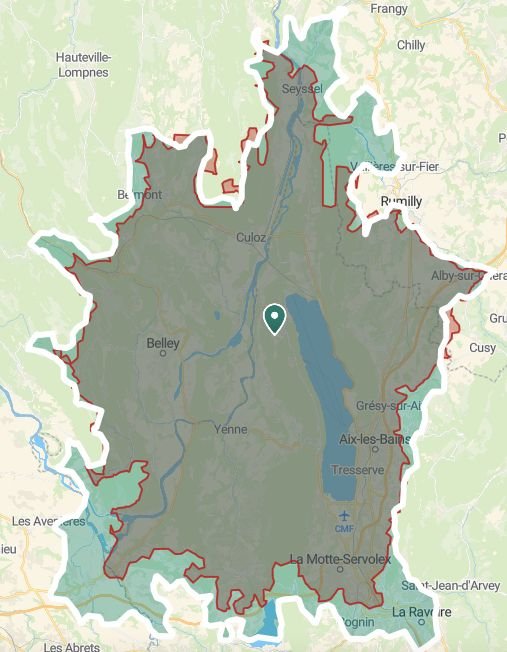 Carte Zone de Disponibilité